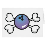 bowling ball Skull and Crossbones Card