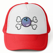 bowling ball Skull and Crossbones hats by doonidesigns bowling ball Skull and Crossbones hats