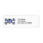 bowling ball Skull purple Crossbones Custom Return Address Label