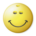 Bowling Ball Smiley Face Fridge Magnets