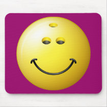 Bowling Ball Smiley Face Mousepads