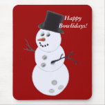 Bowling Ball Snowman Christmas Mousepads