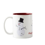 Bowling Ball Snowman Christmas Mugs