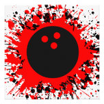 bowling ball splatz custom invite