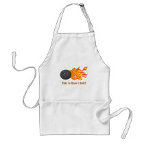 Bowling Ball With Flames Aprons