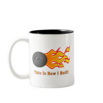 Bowling Ball With Flames Mug