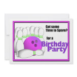 Bowling Birthday Custom Announcements