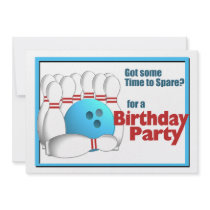 Bowling Birthday Personalized Invitation
