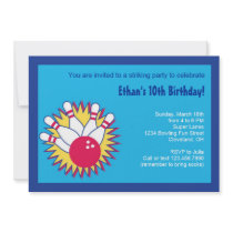 Bowling Birthday Party Invitation