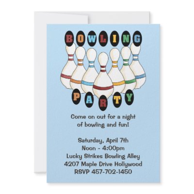 Bowling Birthday Party Invitation by eventfulcards