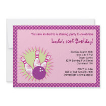 Bowling Birthday Party Invitation