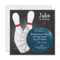 Bowling Birthday Party Invitation