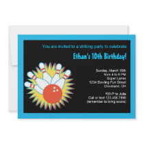 Bowling Birthday Party Invitation
