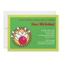 Bowling Birthday Party Invitation
