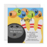 Bowling Birthday Party Invitation Retro