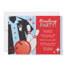 Bowling Birthday Party Invitations