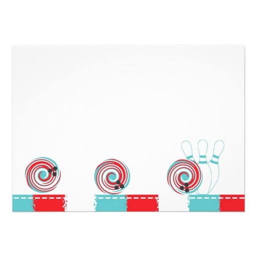 Bowling Birthday Party Invites / boy or girl