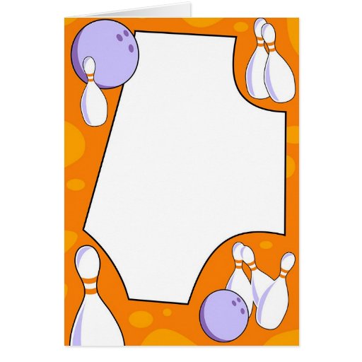 Bowling Border Cards Zazzle