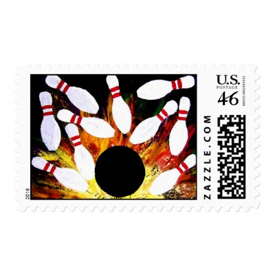 BOWLING BOWL STRIKE Stamps  by Teo Alfonso by Teofaith