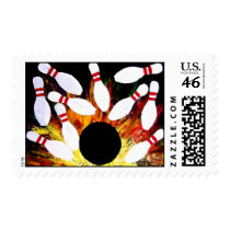 BOWLING BOWL STRIKE Stamps  by Teo Alfonso
