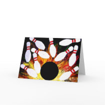 BOWLING BOWL STRIKE STYLE Greeting Card by Teo