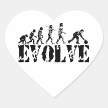 Bowling Bowler Sport Evolution Art Stickers