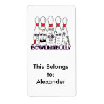 bowling bully personalized shipping label