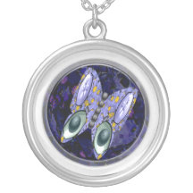 Bowling Butterfly Necklace