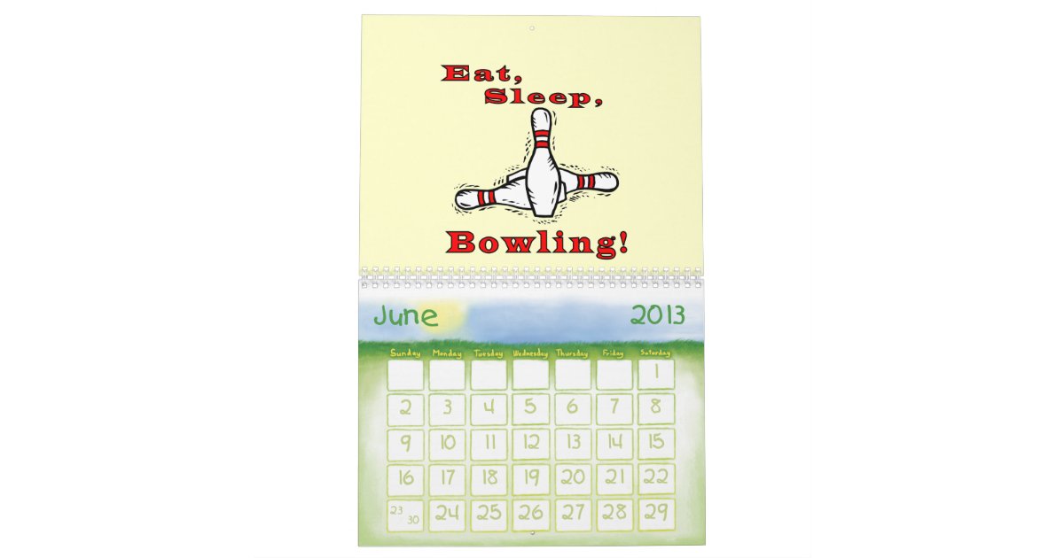 Bowling Calendar | Zazzle