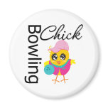 Bowling Chick Fridge Magnet