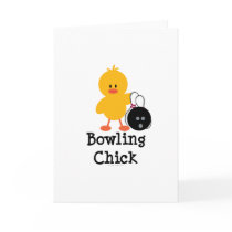 Bowling Chick Greeting Card