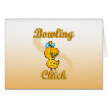 Bowling Chick Greeting Card
