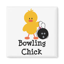Bowling Chick Magnet