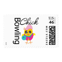 Bowling Chick Stamp