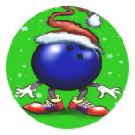 Bowling Christmas Sticker