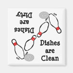 Bowling Clean Dirty Dishwasher Magnet magnets