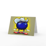 Bowling Cowboy Greeting Card