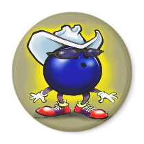 Bowling Cowboy Magnets
