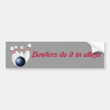 Bowling custom bumper sticker