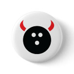 Bowling Devil Pinback Button