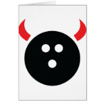 Bowling Devil Greeting Cards