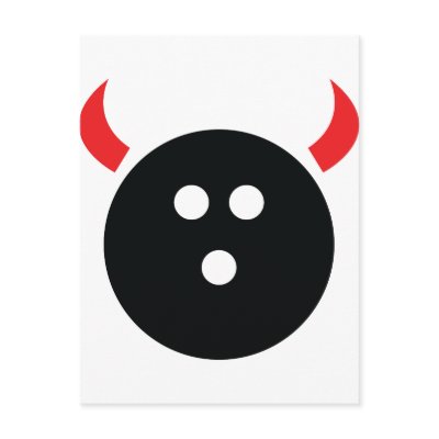 Bowling Devil Postcards by Tomaniac