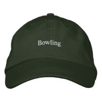 Bowling embroidered hats