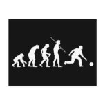 Bowling Evolution from Man to Bowler Postcards