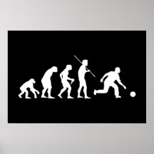 Bowling Evolution from Man to Bowler Print