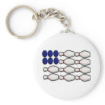 Bowling Flag keyring Keychain