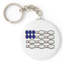 Bowling Flag keyring Keychain