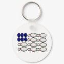 Bowling Flag keyring keychains