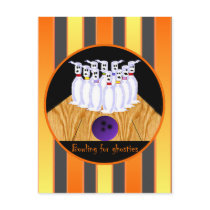 Bowling for Ghosties Halloween Cards postcards