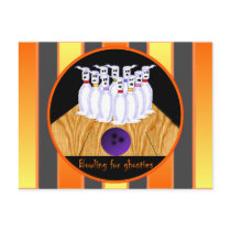Bowling for Ghosties Halloween Cards postcards